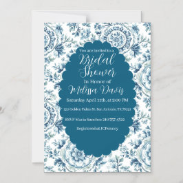 Convite Serene Chinoiserie Bridal Shower Invitation
