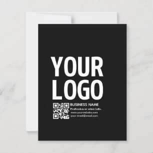 Convite Seu logotipo com código QR e texto editáveis