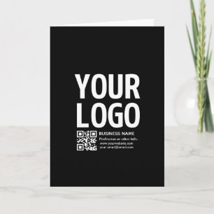 Convite Seu logotipo com código QR e texto editáveis