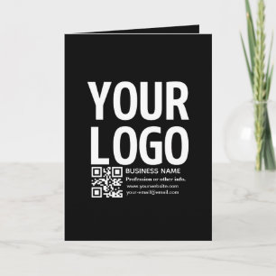 Convite Seu logotipo com código QR e texto editáveis