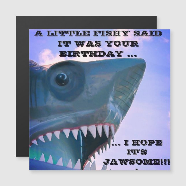 CONVITE SHARK CRUISE DOOR MAGNET (Frente/Verso)