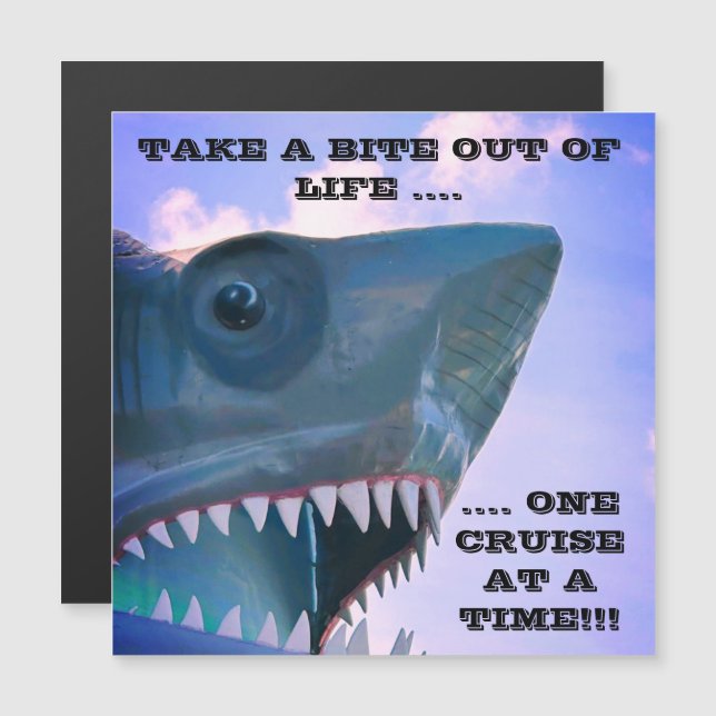 CONVITE SHARK CRUISE DOOR MAGNET (Frente/Verso)
