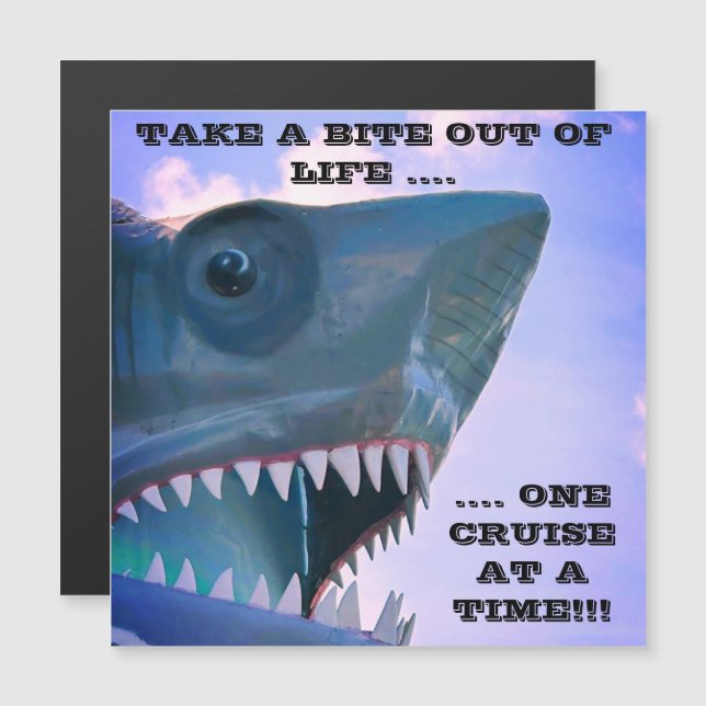 CONVITE SHARK CRUISE DOOR MAGNET (Frente/Verso)