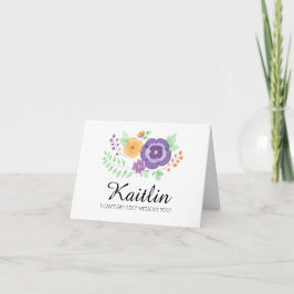 Convite Sheer Summer Flowers | Será minha dama de honra?