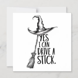 Convite "Sim, Eu Posso Dirigir Um Pó De Bruxa"