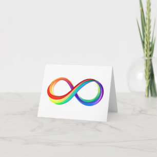 Convite Símbolo de Infinidade Arco-Íris em Camadas