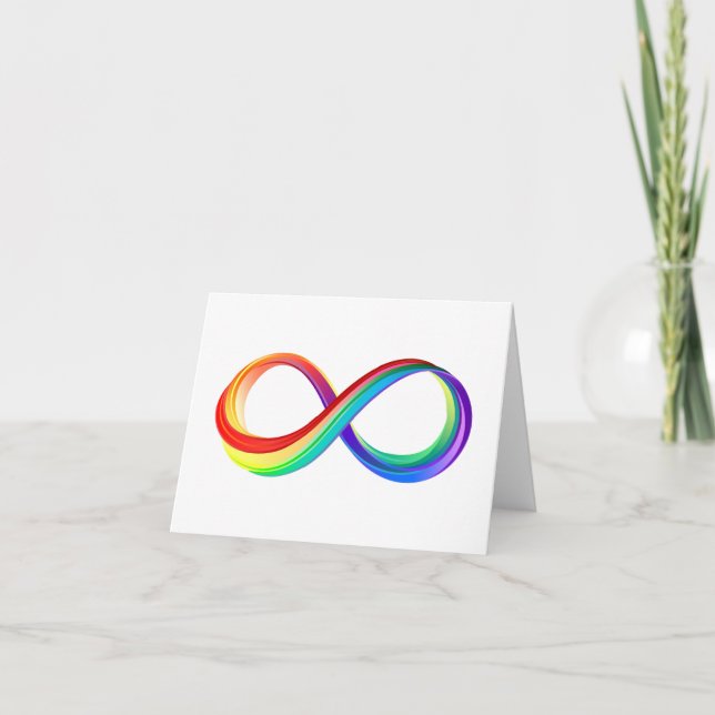 Convite Símbolo de Infinidade Arco-Íris em Camadas (Frente)
