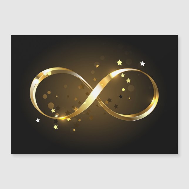 Convite Símbolo de Infinito Dourado (Frente)