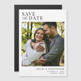 Convite Simple Elegant Photo Wedding Save the Date