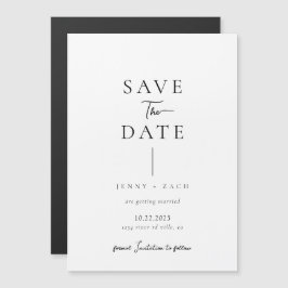 Convite Simple Modern Typography Photo Wedding 
