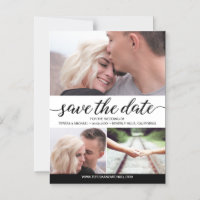 Simples Anúncio de Noivado Save the Date