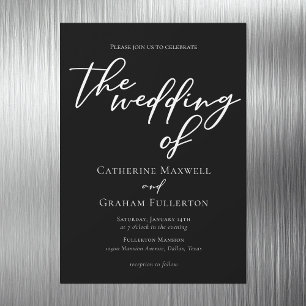 Convite Simples Casamento no inverno Quadrado da Tipografi