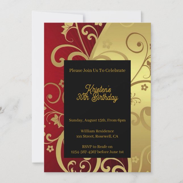 Convite Simples de Aniversário (Frente)