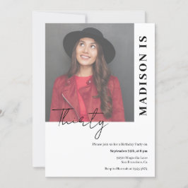 Convite Simples de Aniversário para Fotografia Per