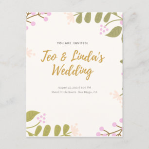 Convite Simples De Casamento/ Convite Moderno De C