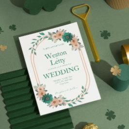Convite Simples De Casamento De Apricot Peach Emer