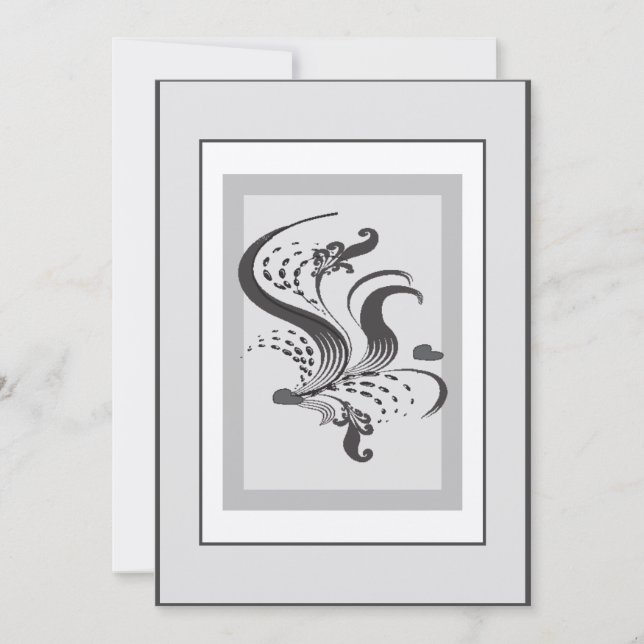 Convite Simples De Casamento De Elegância (Frente)