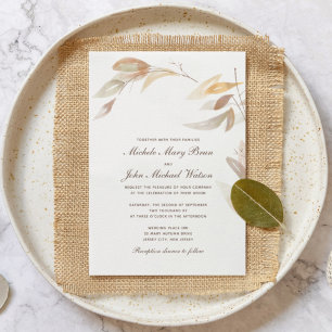 Convite Simples De Casamento De Filiação De Outo