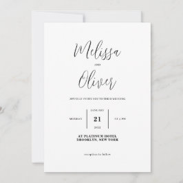 Convite Simples De Casamento De Foto Clássico