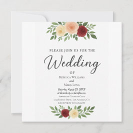 Convite Simples De Casamento De Fotografias De Sob