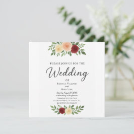 Convite Simples De Casamento De Fotografias De Sob