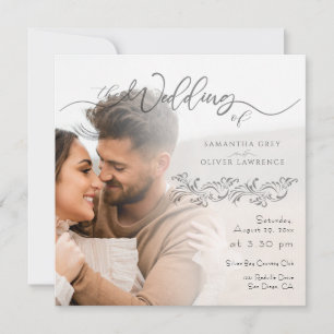 Convite Simples De Casamento De Fotos Minimalista