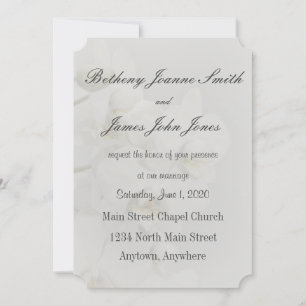 Convite Simples De Casamento De Orquídeas Desbotad