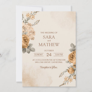 Convite Simples De Casamento Eucalyptus Elegante