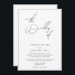 Convite Simples De Casamento Minimalista Clássico<br><div class="desc">Alta qualidade e personalizável!</div>