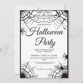 Convite Simples De Dia Das Bruxas Preto E Branco