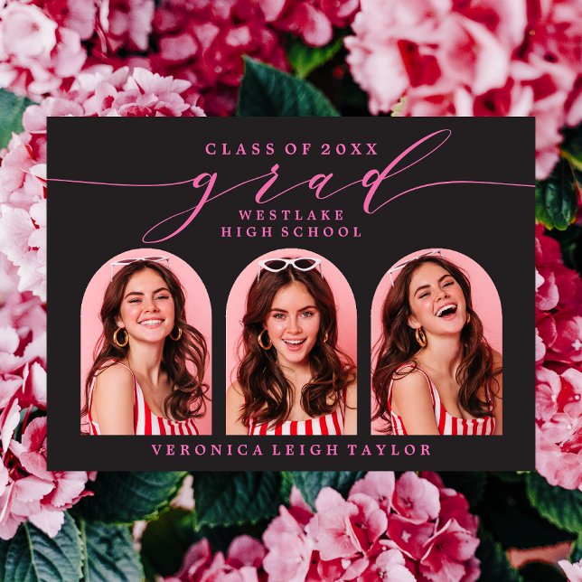 CONVITE SIMPLES DE FORMANDO DE CALLIGRAPHY ARCH MI (Criador carregado)