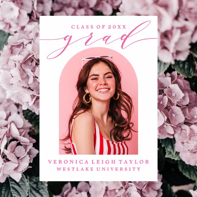 CONVITE SIMPLES DE FORMANDO DE CALLIGRAPHY ARCH MI (Criador carregado)