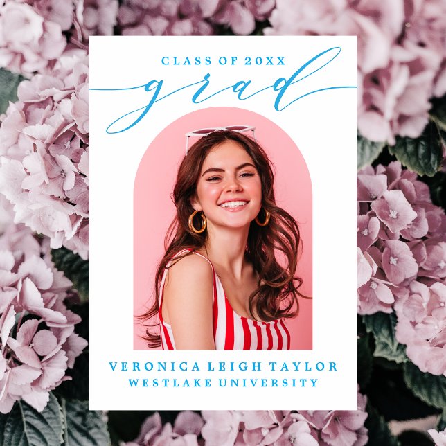 CONVITE SIMPLES DE FORMANDO DE CALLIGRAPHY ARCH MI (Criador carregado)