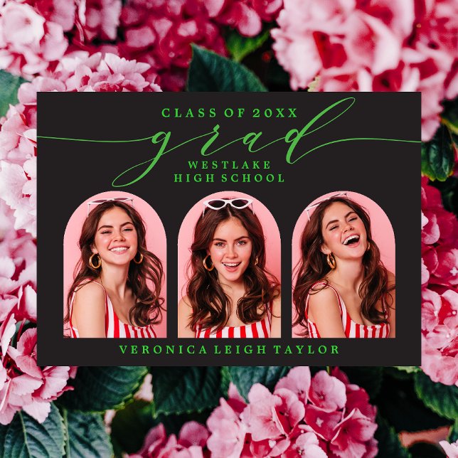 CONVITE SIMPLES DE FORMANDO DE CALLIGRAPHY ARCH MI (Criador carregado)