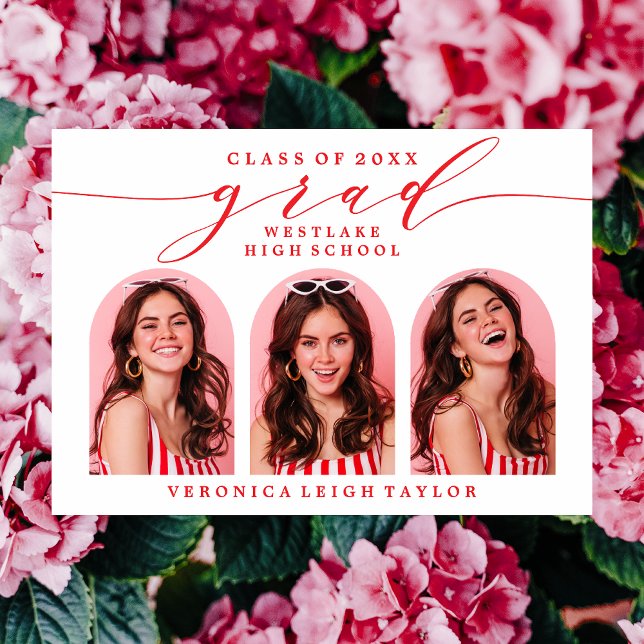 CONVITE SIMPLES DE FORMANDO DE CALLIGRAPHY ARCH MI (Criador carregado)