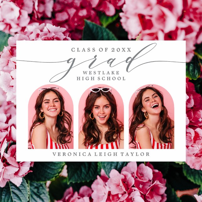 CONVITE SIMPLES DE FORMANDO DE CALLIGRAPHY ARCH MI (Criador carregado)