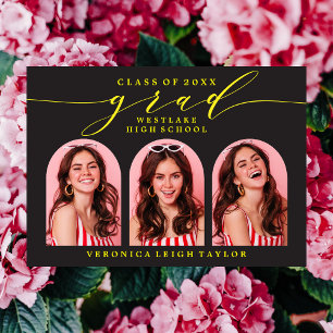 CONVITE SIMPLES DE FORMANDO DE CALLIGRAPHY ARCH MI