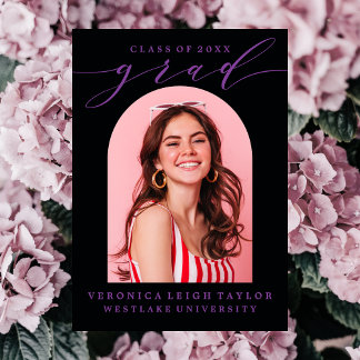 CONVITE SIMPLES DE FORMANDO DE CALLIGRAPHY ARCH MI