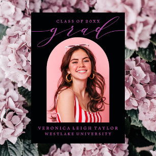 CONVITE SIMPLES DE FORMANDO DE CALLIGRAPHY ARCH MI