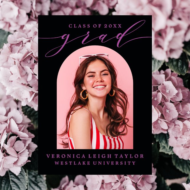 CONVITE SIMPLES DE FORMANDO DE CALLIGRAPHY ARCH MI (Criador carregado)