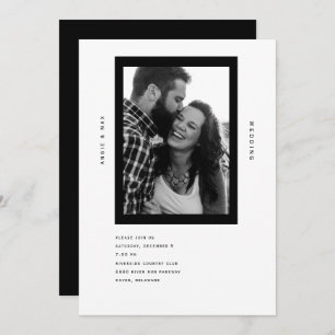 Convite simples de fotos B/W Ultra Moderno B/W