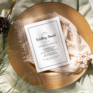 Convite Simples De Frame De Casamento Minimalista