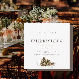 Convite Simples de Friendsgiving ii de Pinha de Pi