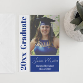 Convite Simples de Graduação com Foto Minimalista