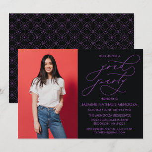 CONVITE SIMPLES DE GRADUAÇÃO DE CALLIGRÁFICO WHIMS