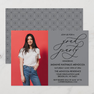 CONVITE SIMPLES DE GRADUAÇÃO DE CALLIGRÁFICO WHIMS