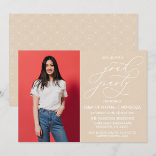 CONVITE SIMPLES DE GRADUAÇÃO DE CALLIGRÁFICO WHIMS