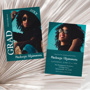 Convite Simples De Graduação De Fotografias Retro