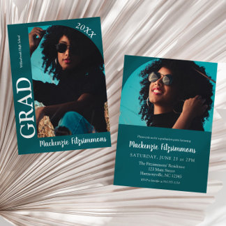 Convite Simples De Graduação De Fotografias Retro