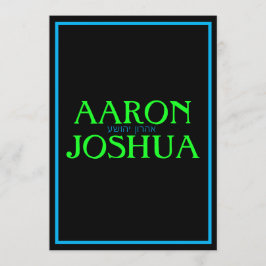 Convite Simples de Neon Azul